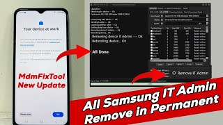 Samsung All Model iT Admin Remove Permanent Solution Free With MdmFixTool New Update [upl. by Aztinaj]