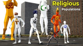 Religious Scaled by Population  All Religious population  First person view [upl. by Galvan778]