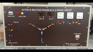 Measurement of Active amp Reactive Power In a balanced 3Phase Circuit [upl. by Tertius]