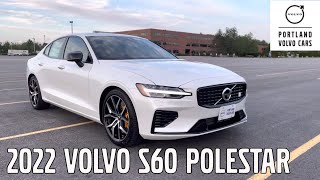 2022 Volvo S60 Recharge PlugIn Hybrid Polestar Engineered  Car tour with Heather [upl. by Yelrebmyk]