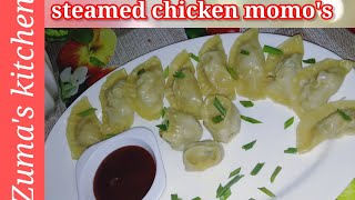 Chicken Momos recipe  by Zumas kitchen  plz subscribe my YouTube channel  Zumas kitchen [upl. by Ahsekyw629]