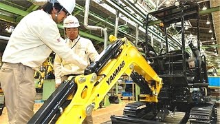 Japanese Excavator Factory  Yanmar Construction Equipment production in Japan [upl. by Ennazor]