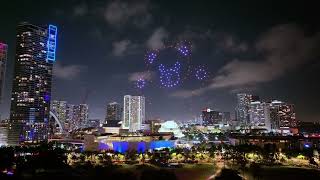 Pixel Swarm Drones  Gender Reveal Drone Light Show  Maurice Ferré Park  Bayfront Park Miami [upl. by Riana910]