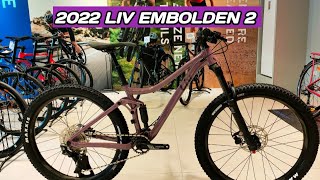 LIV WOMENS MOUNTAIN BIKE 2022 GIANT EMBOLDEN 2 XS PURPLE ASH  WEIGHT [upl. by Nuhsed]