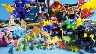 파워레인저 다이노포스 공룡 대탐험 또봇 장난감 mini dinosaur toys amp Dino Charge Kyoryuger Power Rangers [upl. by Elleuqar]