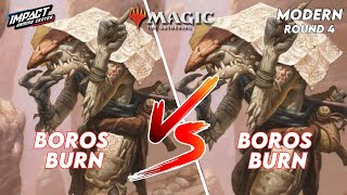 Boros Burn Nate K VS Boros Burn Joe R PAPER  Modern FNM at Impact Gaming Center [upl. by Hilaire200]