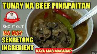 PAPAITAN ILOCANO  HOW TO COOK THE ORIGINAL ILOCANO PINAPAITAN  PAPAITAN BAKA  ILOCANO RECIPE [upl. by Queri]