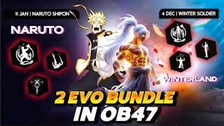 Winterland ß Naruto Legendary Bundle full review 😯💥l ob 47 Update free fire l free fire new event [upl. by Kinom]