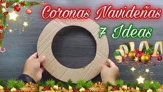 Haz tus propias Coronas Navideñas 🎄 COMO HACER CORONAS NAVIDEÑAS MUY FÁCILES 🎄 7 LINDAS IDEAS  DIY [upl. by Arikahs536]