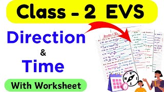 Direction and Time Class 2  EVS Worksheet for Class 2 EVS for Class 2 Class 2nd EVS  Grade 2 EVS [upl. by Philipp486]