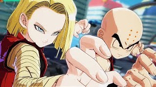 NEW EXCLUSIVE Android 18 amp Krillin Special Super Attack Finisher Dragon Ball FighterZ Gameplay [upl. by Merrili]