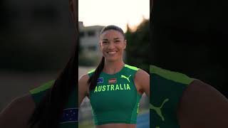 Michelle Jenneke 🔥 Track amp Field Hurdles Women Athlete 🔥 shorts athlete trackathlete [upl. by Airdnoed]