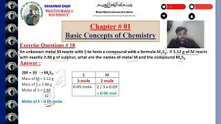 Q18 Exercise Chapter  1 Basic concept of chemistry [upl. by Aenaj423]