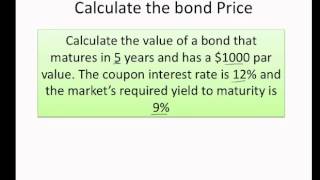 How to calculate the bond price and yield to maturity [upl. by Yarod]