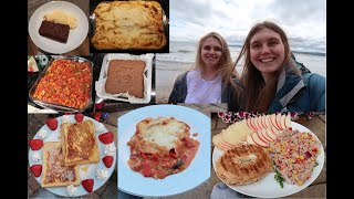 WHAT I EAT IN A DAY  MAKING VEGETABLE LASAGNE  CAKE [upl. by Orrin]