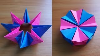 DIY How To Fold an Easy Origami Magic Circle Fireworks Fun Paper Toy Not Only For Kids [upl. by Burnley]