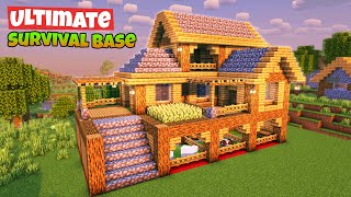 Minecraft Ultimate Survival Base Tutorial🛠️ [upl. by Robinett]