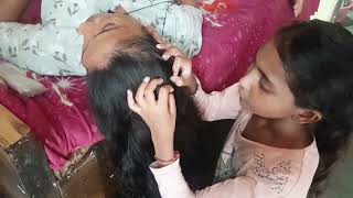 nitpicking in long hair new  long hair new  nitpicking asmr nitpicking [upl. by Gnot]