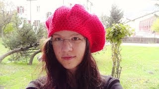 How to crochet a beret beanie Schachenmayr Bravo Mezzo [upl. by Anomer]