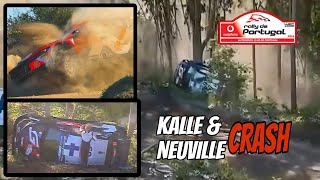 Kalle Neuville Solberg Crash • WRC Rally De Portugal 2024 [upl. by Atinrahs]