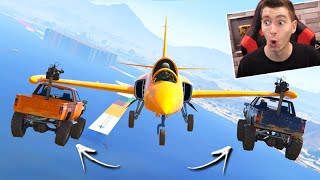 GTA V Online PUXANDO UM CARRO com o AVIÃO MISSÃO IMPOSSÍVEL INCRÍVEL [upl. by Akered]