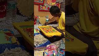 Art and Craft In Durgapooja pattachitra  Kolkata  West Bengals Sunderban [upl. by Aninad]