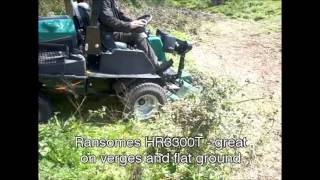 Ransomes HR330T and Wessex Out Front Flail Mower [upl. by Enatan]