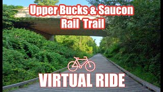 VIRTUAL BIKE RIDE Upper Bucks and Saucon Rail Trail [upl. by Aleetha]