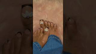 PRACTICE ACRYLIC TOES W ME 🔥 BLACK FRENCHIES  VLOG  SHORTS smallbusiness nailtechvlog shorts [upl. by Assilav355]