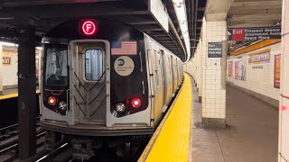 NYC Subway R160 F amp G Trains  Fort Hamilton Parkway [upl. by Kealey]