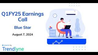 Blue Star Earnings Call for Q1FY25 [upl. by Anayia788]