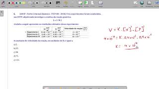 Cinética como calcular a constante K de velocidade da reação [upl. by Ennairac]