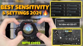 NEW😱BEST SENSITIVITY amp SETTINGS 2024🔥 4 Finger Claw Gyroscope  PUBG MOBILE [upl. by Bick]