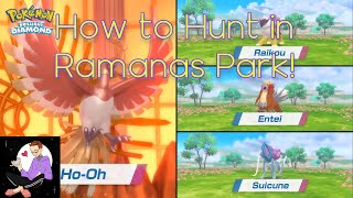 HOW TO SHINY HUNT IN RAMANAS PARK All the Legendaries Pokemon BDSP [upl. by Adnilev]