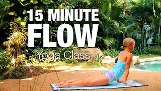 15 Minute Flow Yoga Class  Five Parks Yoga [upl. by Tabbatha]