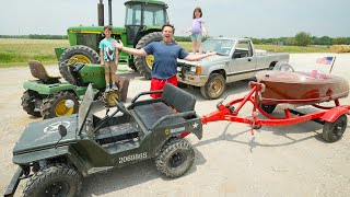 Finding Abandoned Trucks and Tractors Digging Dirt Compilation  Tractors for kids [upl. by Omora]