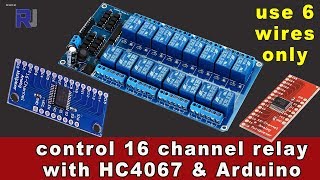 Home Automation Control 16 channel relay with CD74HC4067 Multiplexer and Arduino with 6 wires [upl. by Sherwin122]