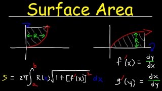 Surface Area of Revolution By Integration Explained Calculus Problems Integral Formula Examples [upl. by Eyllib]