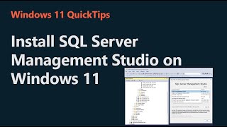 Install SQL Server Management Studio on Windows 11 [upl. by Labinnah161]