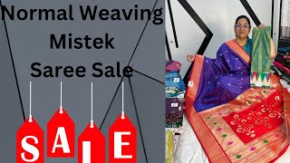 Normal Weaving Mistek Saree Sale 7498428744 paithani live  trending [upl. by Nairret]