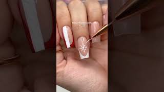 Christmas Nails extensions for beginners nails tread nailart newtread design gel glue [upl. by Adanama256]