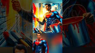 Superheroes painting the wall🔥Marvel amp DC Characters marvel avengers shorts youtubeshorts [upl. by Allsun]