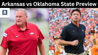 Arkansas vs Oklahoma State Game Preview  College Football Game Predictions [upl. by Ardnuat57]