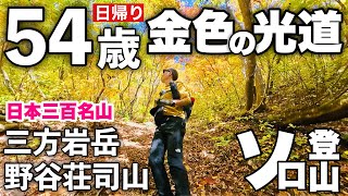 【登山】三方岩岳×野谷荘司山 紅葉登山 白川郷を見下ろす金色のトレイル [upl. by Darum219]