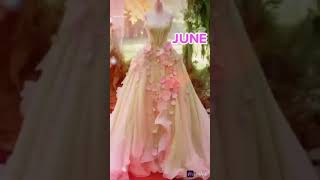 Beautiful GOWNS birthday month  janmaynovoctjul wale subscribe  remaining month wale like🥰 [upl. by Eybbob]