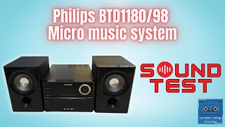 Philips BTD118098 Micro Hifi System Sound Test [upl. by Natehc]