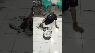 Belajar melukis seni rambut draw videoviral tukangcukur [upl. by Orabla337]