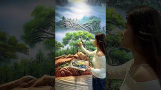 Americas Got talent Magic 2024 feng shui painting [upl. by Adnylem]