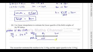 WST0101 IAL Edexcel S1 Jan 2020 Q4 Histograms Linear Interpolation Estimating the Mean [upl. by Roxie]