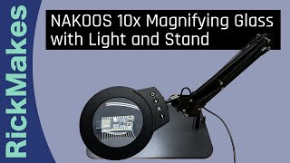 NAKOOS 10x Magnifying Glass with Light and Stand [upl. by Burkle]